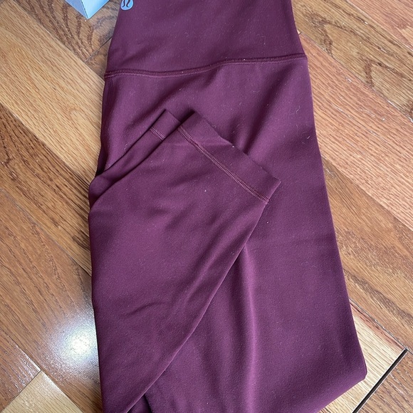 EUC Lululemon Align Leggings - Wine Burgundy “Red Merlot” Color - Picture 3 of 7